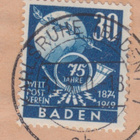 Saksa  Baden 1949 UPU merkit leikkeellä - pikkukuva 2