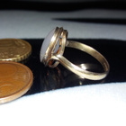 Vintage Gold double Kuukivi sormus 60 luvulta - pikkukuva 5
