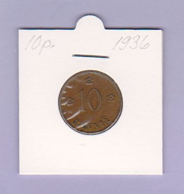 10 penniä v.1936 KM#24