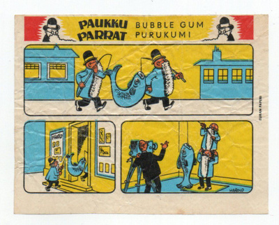 Purkkakääre Paukku Parrat " " Kalasaaliin kuvaus"