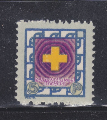 Tub joulumerkki 1915 keltainen risti (1)