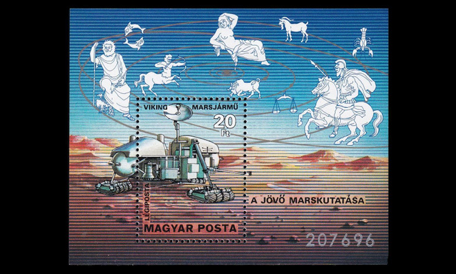 Unkari 3220BL125 ** Avaruustutkimus blokki (1977)