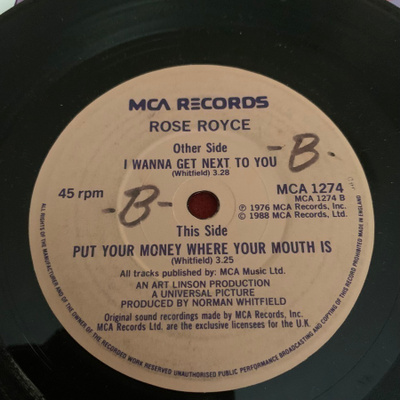 ROSE ROYCE:I Wanna Get Next To You  * Put Your….UK 1988