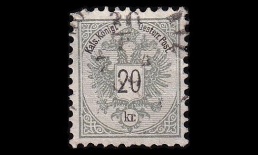 Itävalta 48D o Kaksoiskotka 20 Kr (L 10½) (1883)
