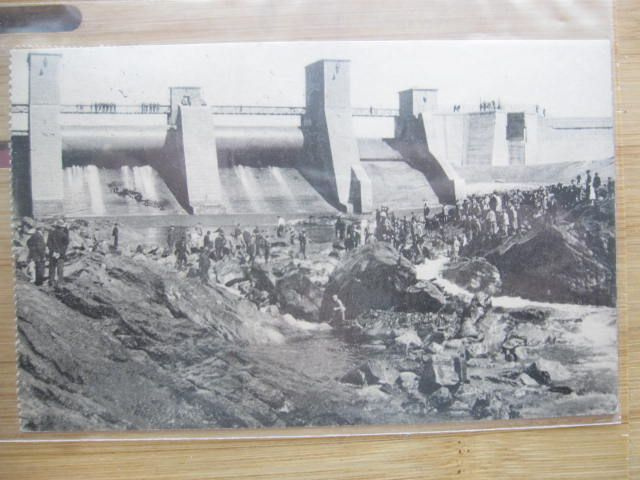 Imatra voimalaitoksen rakentaminen  postikortti Saksaan 1933