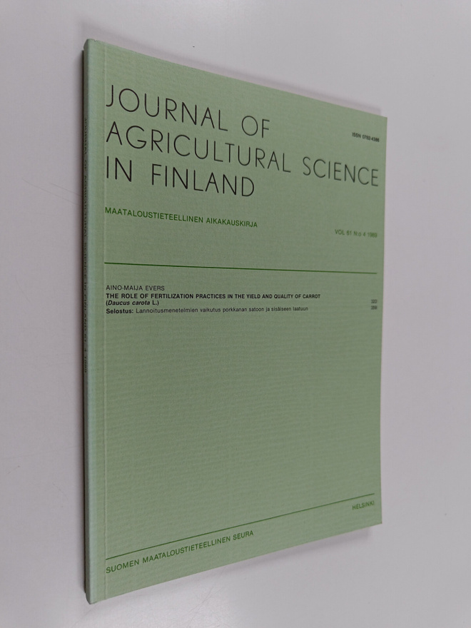 Aino-Maija Evers : Journal of agricultural science in fin...