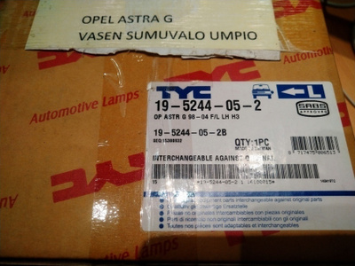 Opel Astra G sumuvalo TYC 1952440502