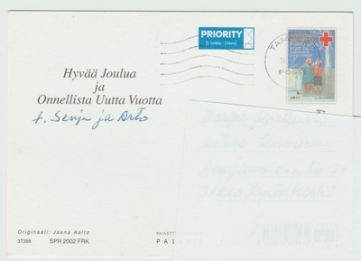 Ehiökortti: Jaana Aalto /SPR / Paletti 37358  (R)