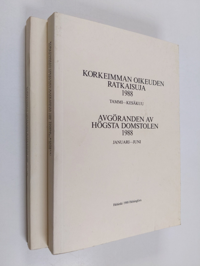 Korkeimman oikeuden ratkaisuja 1988 1-2