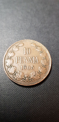 10 penniä 1905 kl 4