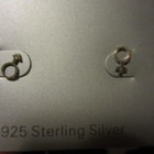 Korvakorut uros ja naaras Sterling silver - pikkukuva 2