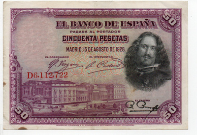 Espanja 50 Pesetaa 1928