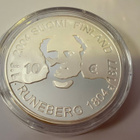 Hopeakolikko—10 euroa—J.L. Runeberg 200v 2004 juhlaraha - pikkukuva 1