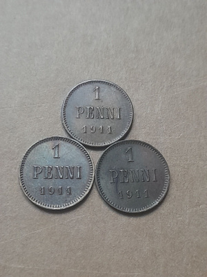 1 PENNI 1911,3kpl