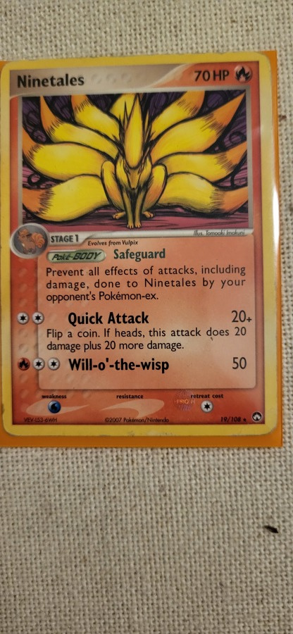 Ninetales #19 Pokemon Power Keepers rare non holo card
