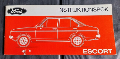 FORD ESCORT ruotsinkielinen ohjekirja käsikirja 1976