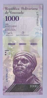 Venezuela 1000 Bolivares v.2017 UNC P-95