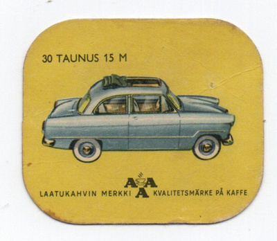 Kahvilappu AAA n:o 30 TAUNUS 15 M