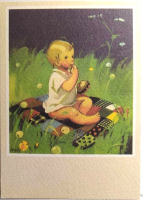 kortti ** Wendelin Martta Lapsi kesällä - erilaisia