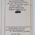 Siis nousenko itseäni vastaan : runoantologia - pikkukuva 2