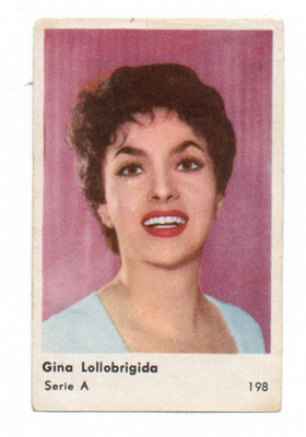 Purkkakuva Hellas Serie A n:o 198 GINA LOLLOBRIGIDA