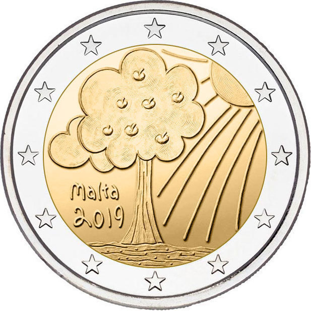 ** MALTA 2€ 2019 Luonto pillerissä **