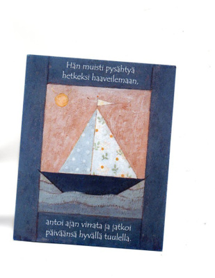 °°HYVÄLLÄ TUULELLA....°° -KORTTI / Anu Pellinen (Nro 118)