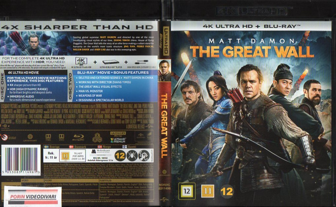 Great Wall	(77 511)	k	-FI-	4K HD+BLUR	nordic,	(2)	matt damon
