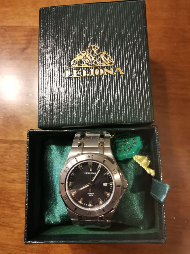 Leijona 5088-1261 quartz titaani rannekkeella