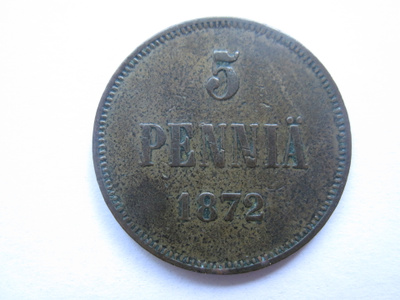 5 penniä 1872