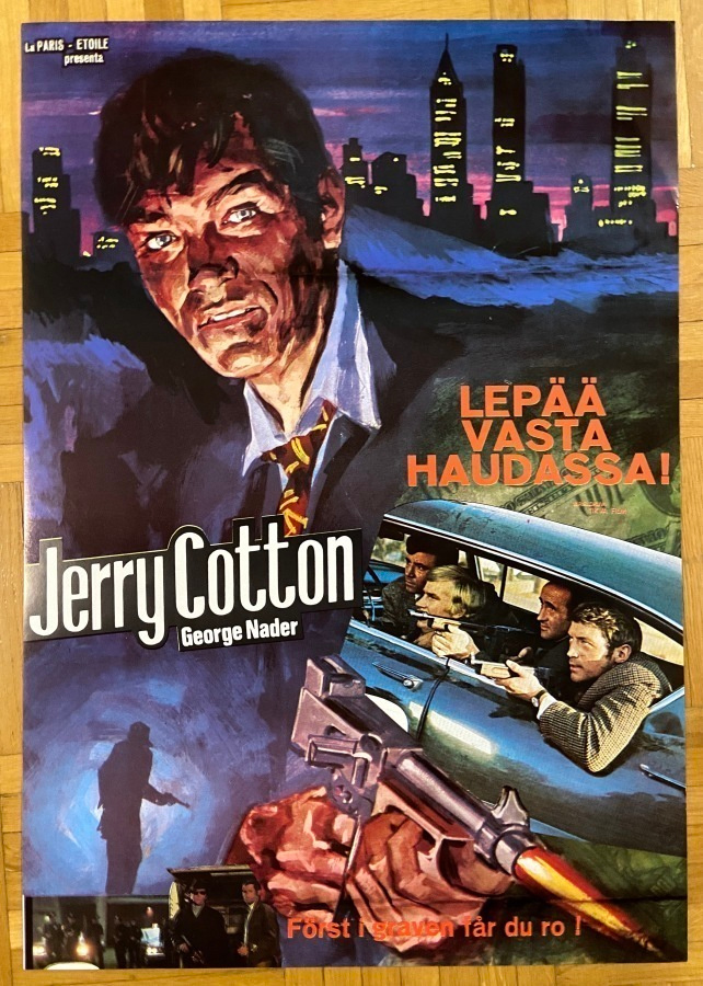 Vanha elokuvajuliste: Jerry Cotton - lepää vasta haudassa