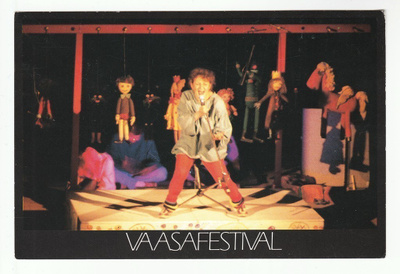Vaasan nukketeatterifestivaalin postikortti 1980-luvulta