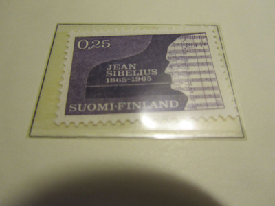 1965 jean sibelius 0,25 mk , postituore
