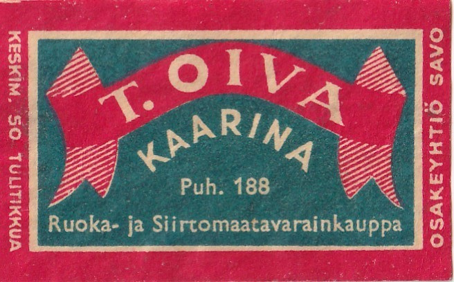 Kaarina, T. Oiva , Osakeyhtiö Savo  b490