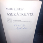 Matti Lukkari :  Asekätkentä ( SIGNED) SIS POSTIKULU - pikkukuva 2