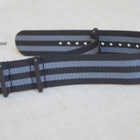 NATO " James Bond " tyylinen 22 mm musta/harmaa ranneke pvd - pikkukuva 1
