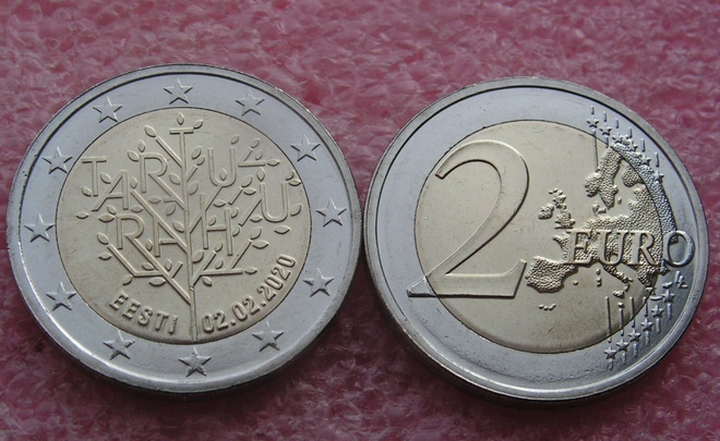 Viro 2 € 2020 Tarton rauha 100 vuotta