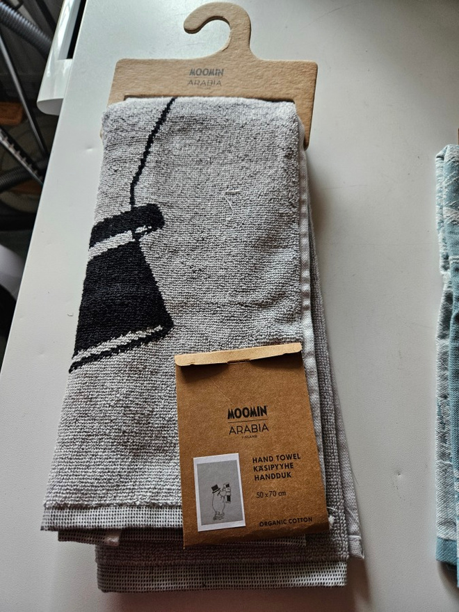 Moomin Arabia käsipyyhe Muumipeikko