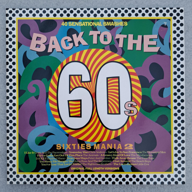 BACK TO THE 60´S (2-LP), 40 biisiä, mm. Hollies, Kinks, Move