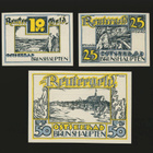 Saksa Notgeld 10, 25, 50 Pfg, Brunshaupten - pikkukuva 1