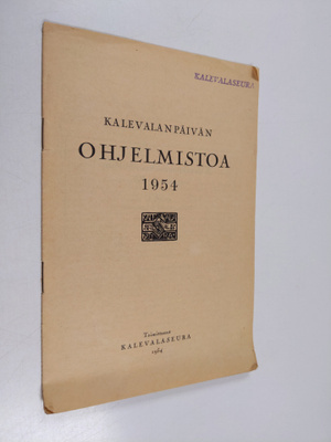 Kalevalan päivän ohjelmistoa 1954