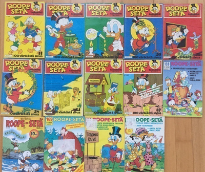 Roope-Setä -lehtiä 12 kpl (1980-1993) Hyväkuntoisia!