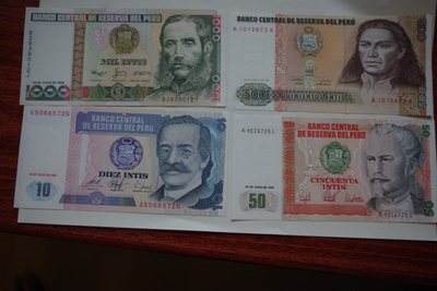 4 seteliä Peru, hyvät