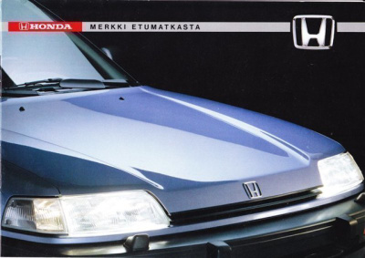 Honda mallisto -esite, 1989