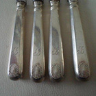 Hopeiset Musla Veitset 17cm Kultakeskus v.1934 - pikkukuva 3
