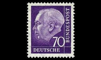 Saksa 263 ** Käyttösarja Heuss 70 Pf (1957)