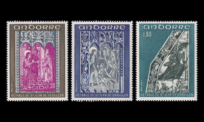 Andorra Fr 242-4 ** Freskoja (1972)