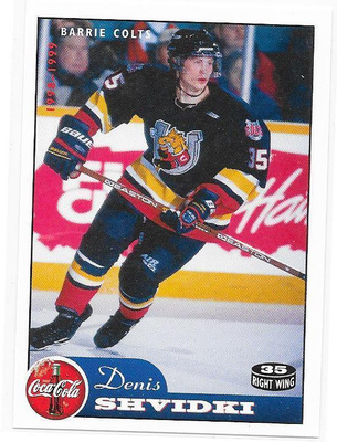 1998-99 Barrie Colts #35 Denis Shvidki ex- Kärpät junnukortt