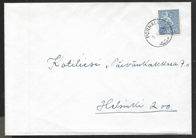Postilähetys - Yl.m. 0,35mk (LAPE 613) Pornainen 5.4.66