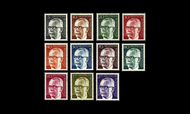 Saksa 635-45 ** Käyttösarja Heinemann (1970)